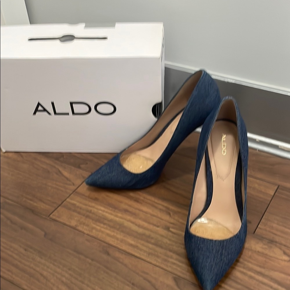 ALDO Women's Blue Denim Heels